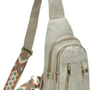 Women Sling Bag PU Leather Crossbody Anti-Theft Travel Purse
